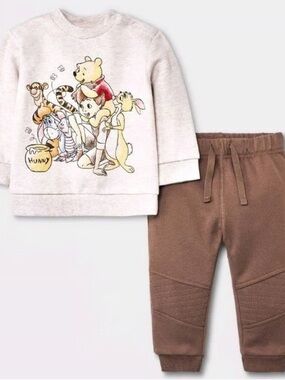 NWT Disney Baby Winnie the Pooh & Friends Sweatshirt and Jogger Pants Outfit Set